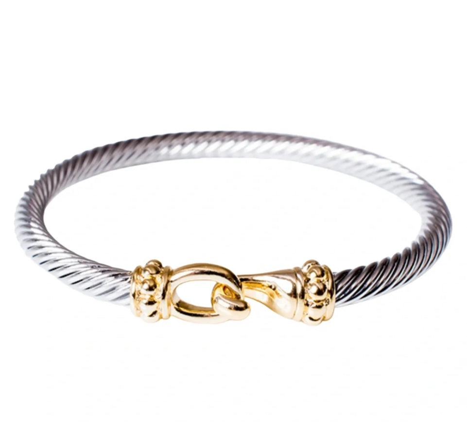 Gold Hook Bangle