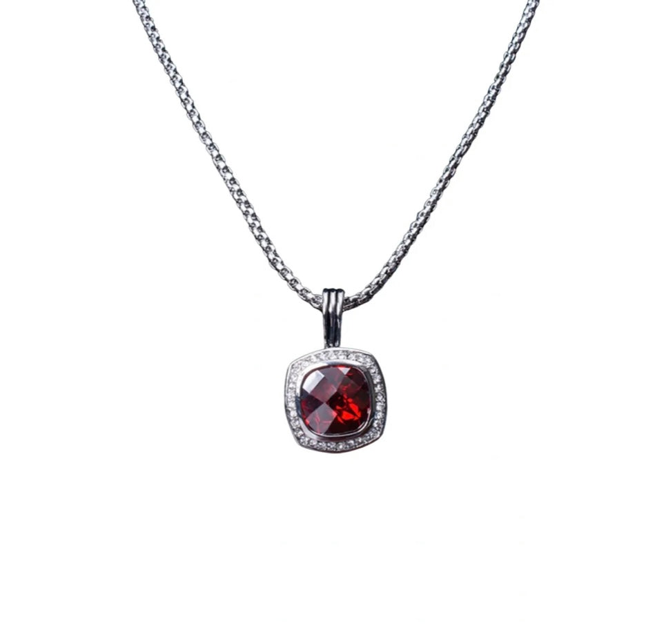Cushion Cut Pendant Necklace