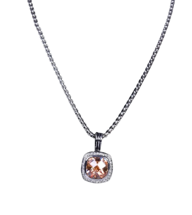 Cushion Cut Pendant Necklace